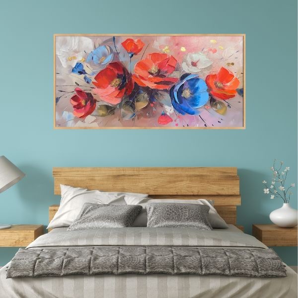 Dekoarte Cuadro pintado a mano armonia floral Grandes ahorros
