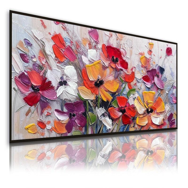 Dekoarte Cuadro pintado a mano explosión floral