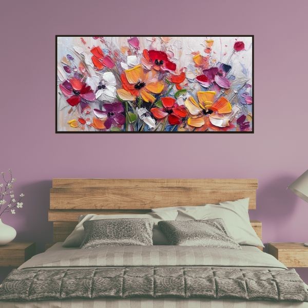 Dekoarte Cuadro pintado a mano explosión floral Ofertas