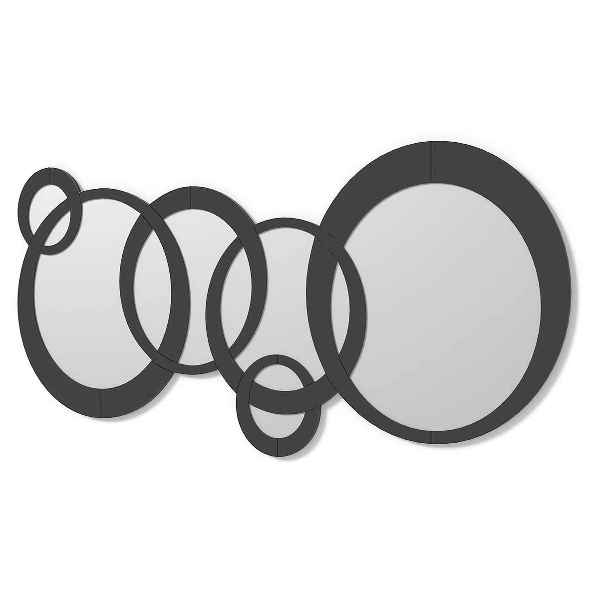 Dekoarte Espejo Decorativo de Pared Circulos Grandes Negros