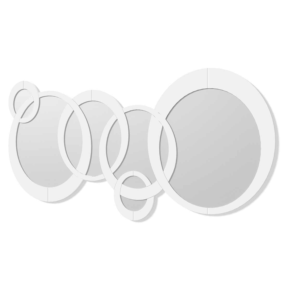 Dekoarte Espejo Decorativo de Pared Circulos Grandes Blanco