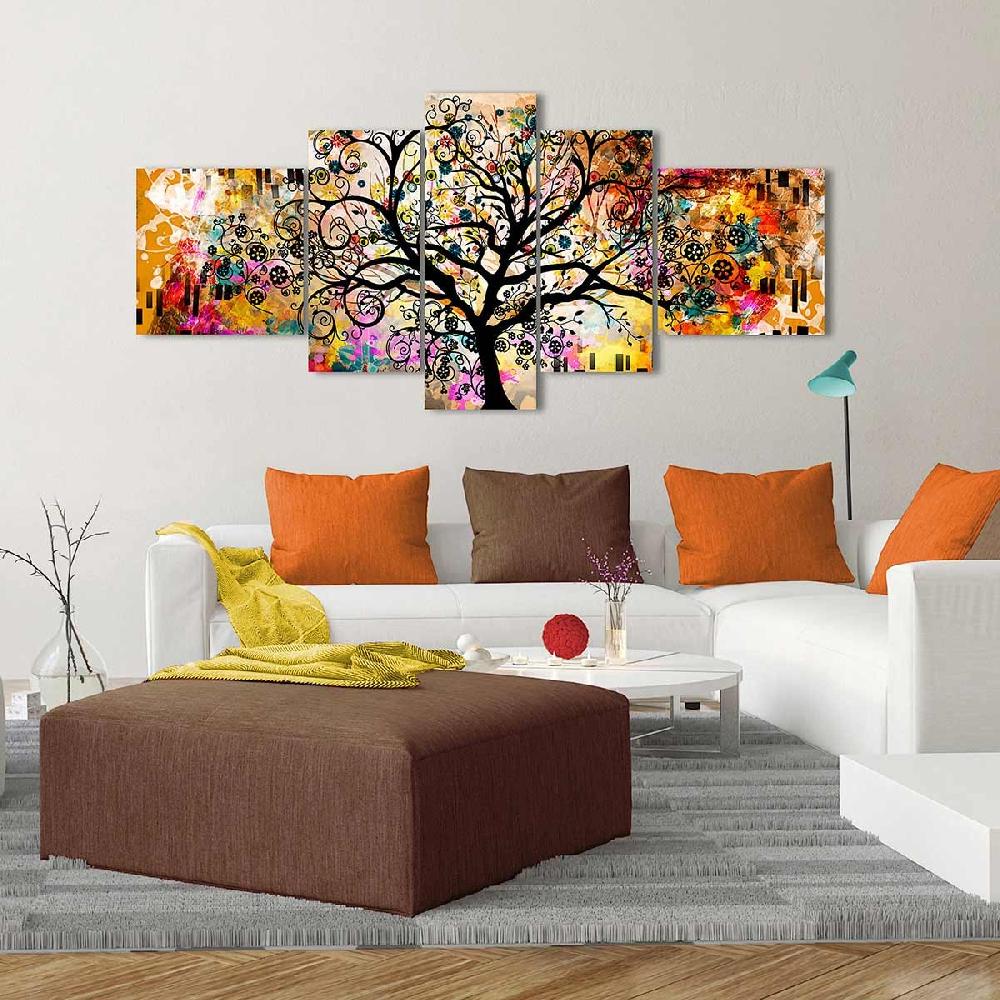 Dekoarte Cuadro Árbol de la Vida Multicolor - Tríptico Moderno Precio de fábrica