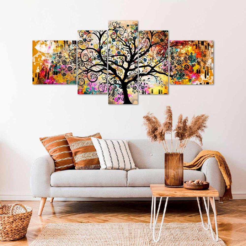 Dekoarte Cuadro Árbol de la Vida Multicolor - Tríptico Moderno Precio de fábrica