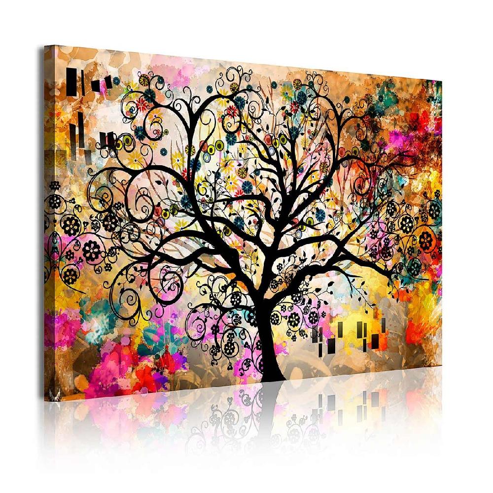 Dekoarte Cuadro en lienzo Adaptacion Multicolor del Arbol de la Vida de Klimt