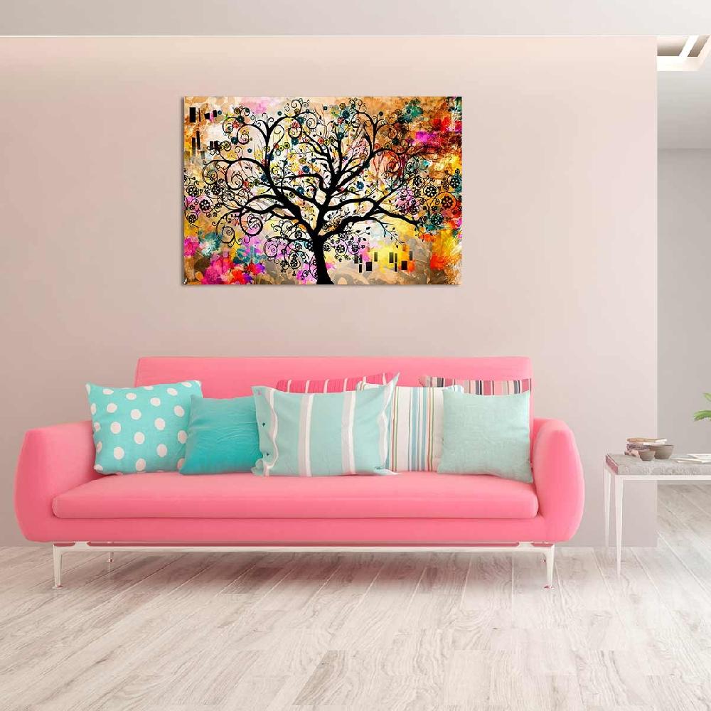 Dekoarte Cuadro en lienzo Adaptacion Multicolor del Arbol de la Vida de Klimt Promoción por tiempo limitado