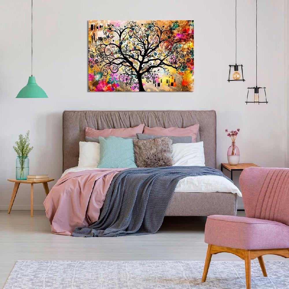 Dekoarte Cuadro en lienzo Adaptacion Multicolor del Arbol de la Vida de Klimt Promoción por tiempo limitado