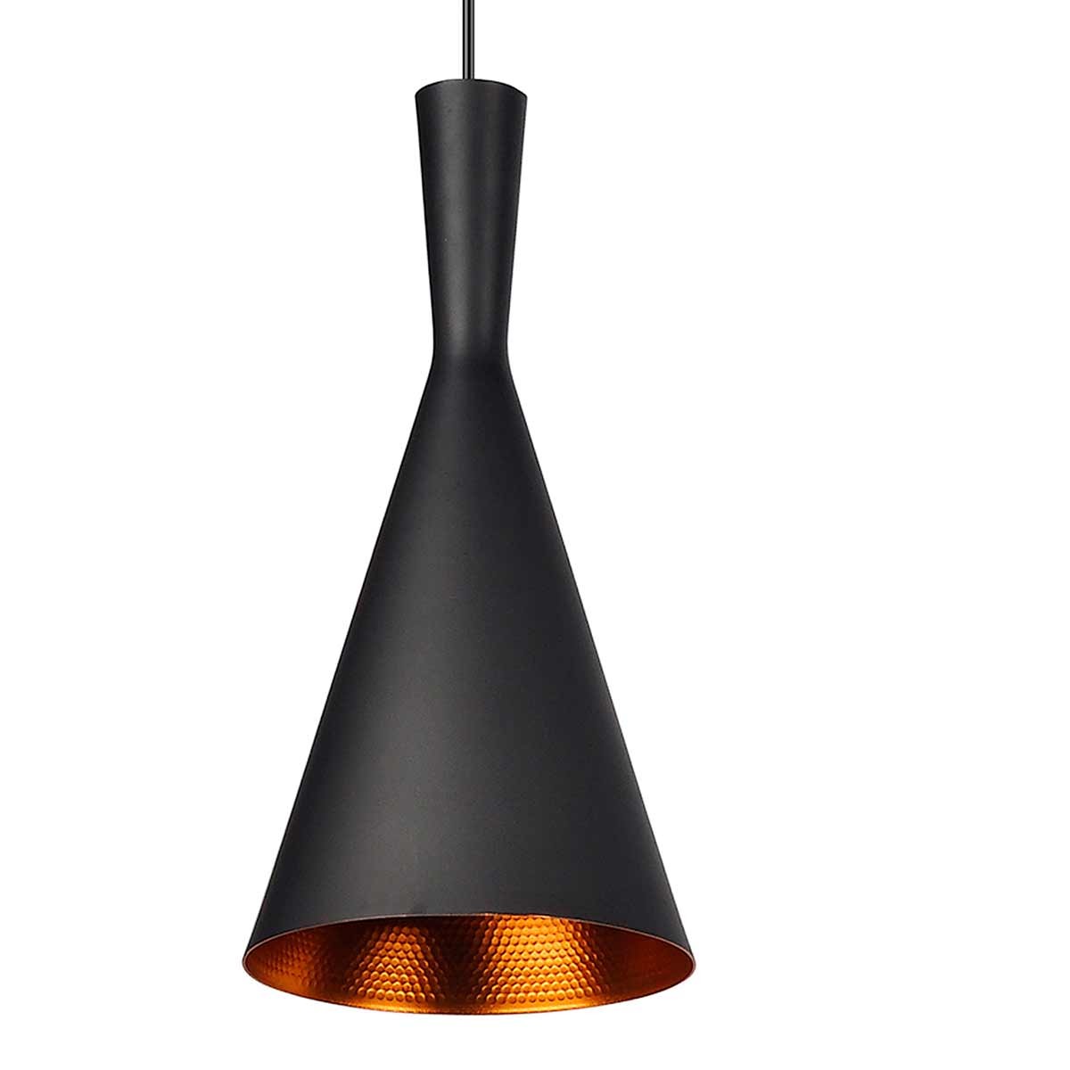 Dekoarte Lámpara de Techo Colgante Estilo Minimalista Negro y Dorado A+ Ahorra y exporta