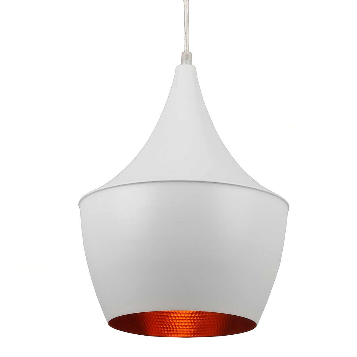 Dekoarte Lámpara Colgante Estilo Cáliz Color Blanco y Dorado A+ Oferta exclusiva