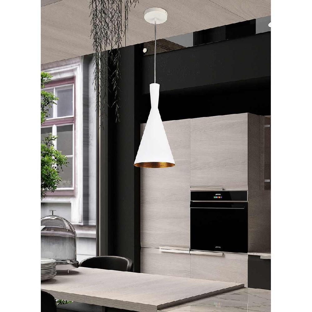 Dekoarte Lámpara de Techo Colgante Estilo Minimalista Blanco y Dorado A+ Última moda
