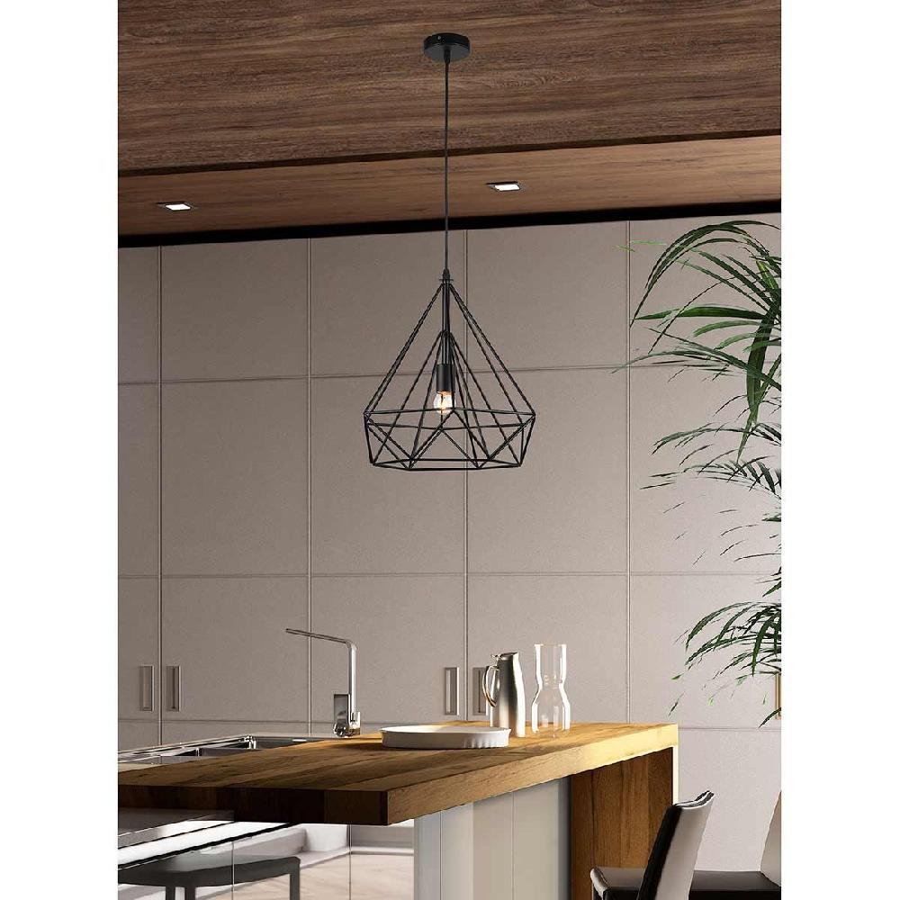 Dekoarte Lámpara Colgante Negra Estilo Industrial - Decoración Moderna Precio ultrabajo