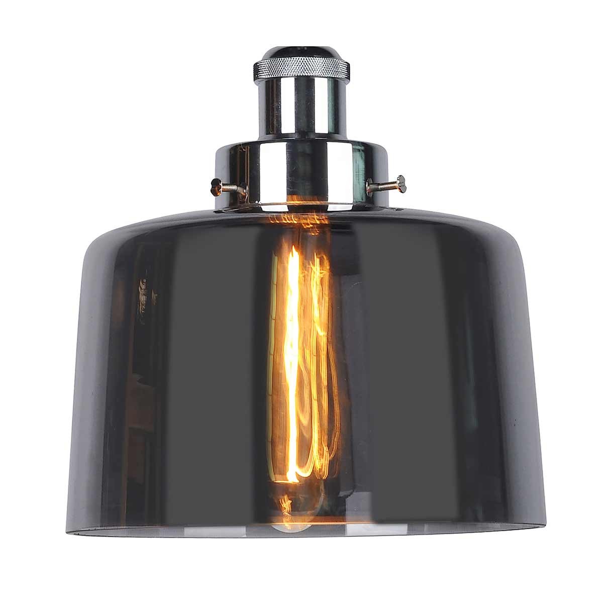 Dekoarte Lámpara Colgante Cristal Estilo Minimalista Color Ambar y Cuero A+ En línea