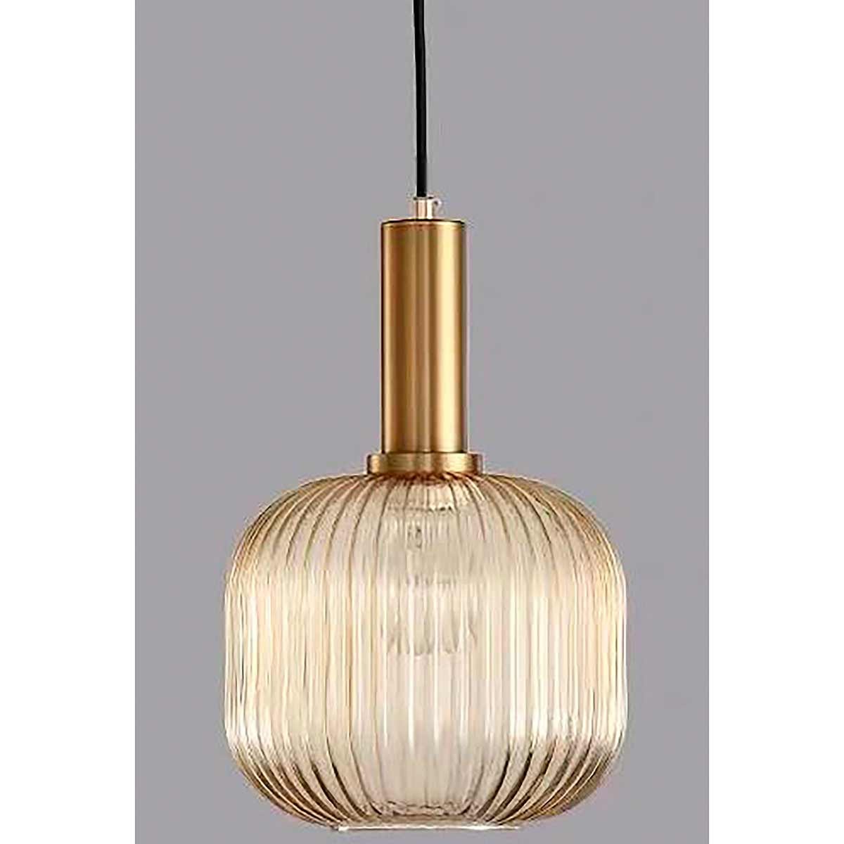 Dekoarte Lámpara Colgante Cristal Estilo Vintage Colores Dorado y Ambar A+ Venta caliente