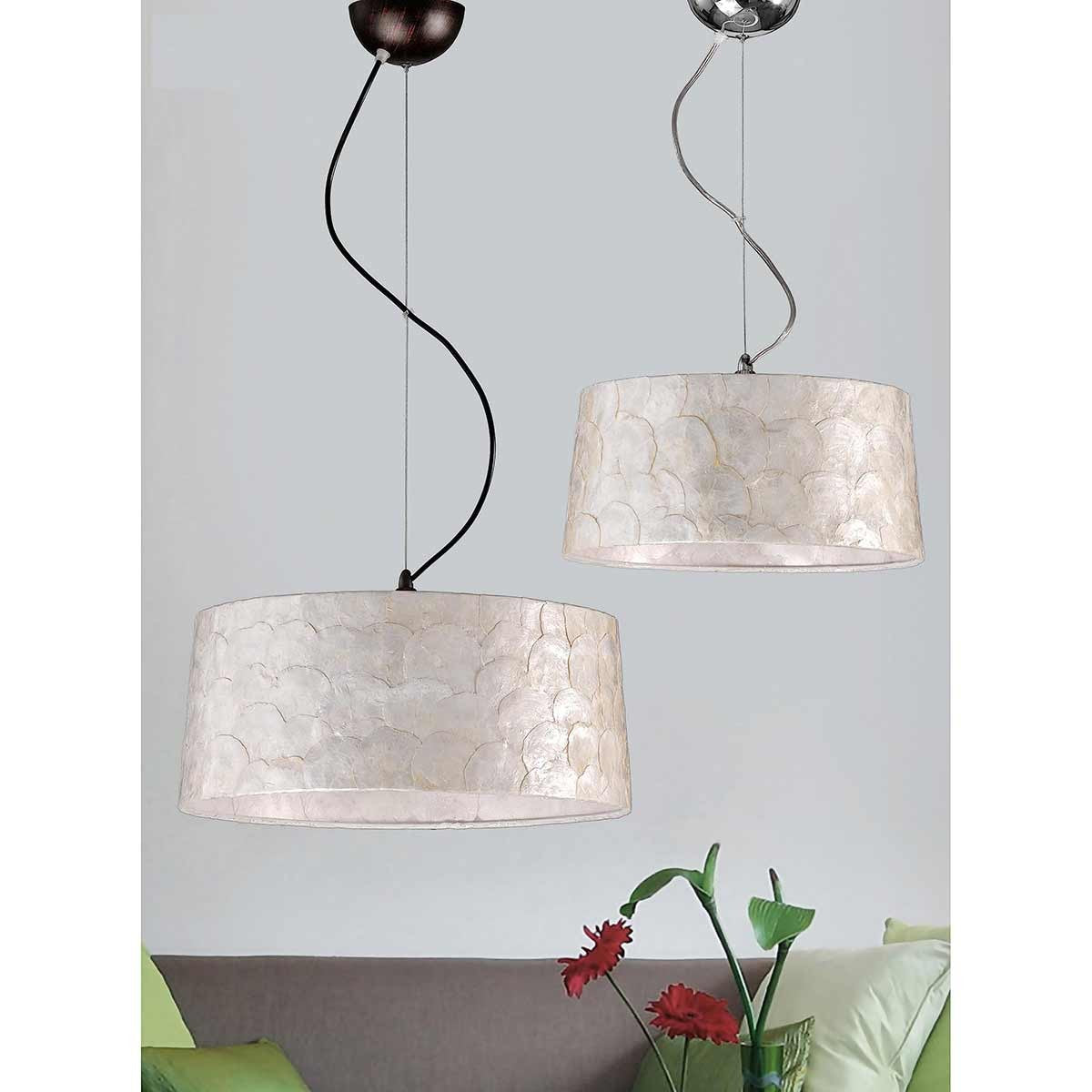 Dekoarte Lámpara Colgante Cristal Estilo Copa Color Cuero y Ambar A+ Los más vendidos