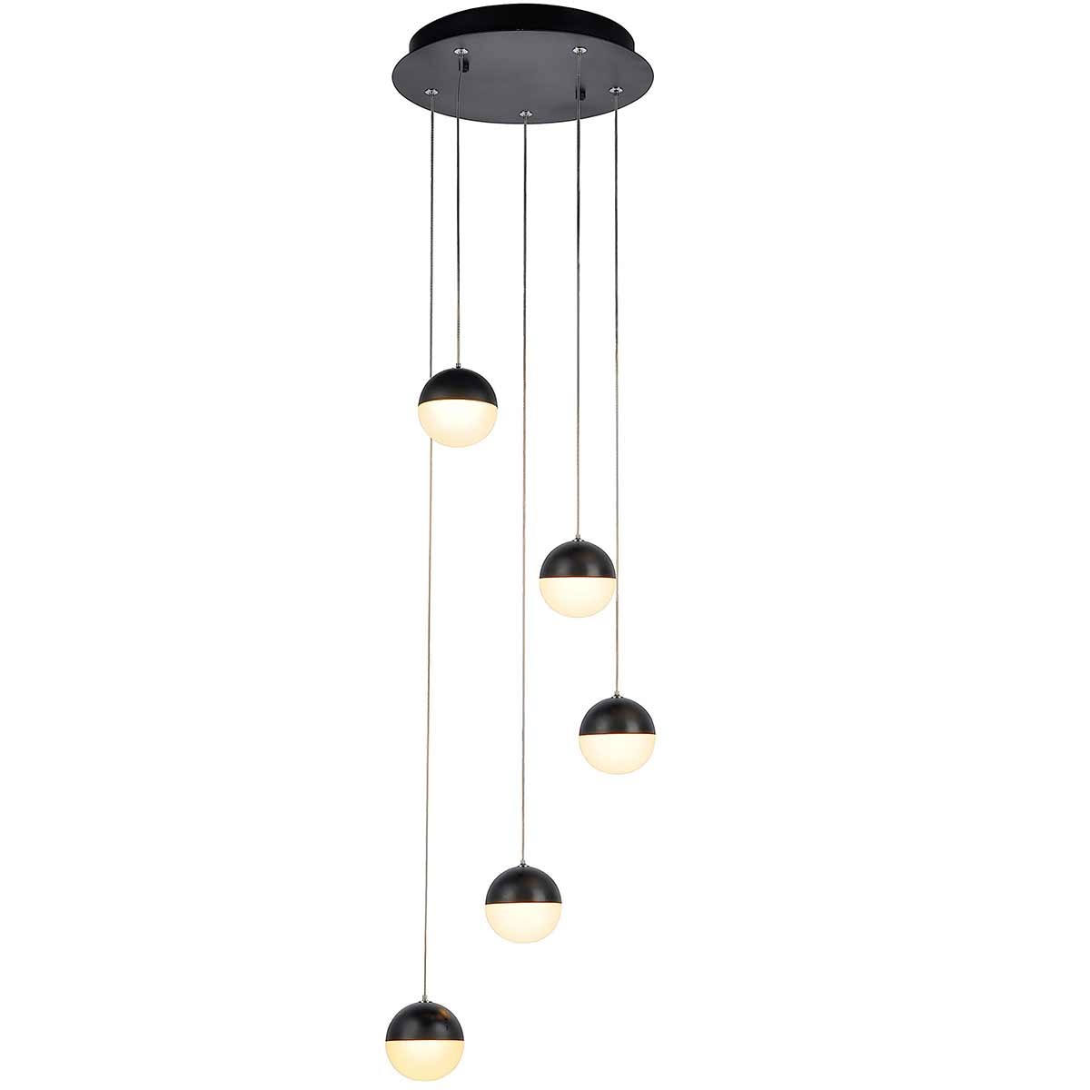 Dekoarte Lámpara Colgante Estilo Caracol Negra LED 25W | DekoArte