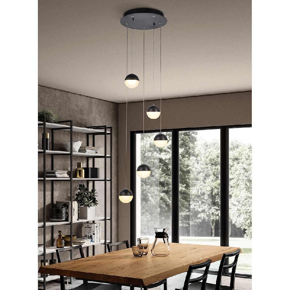 Dekoarte Lámpara Colgante Estilo Caracol Negra LED 25W | DekoArte Ventas relámpago