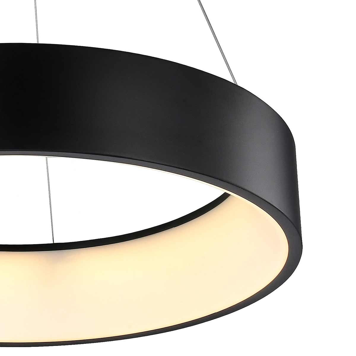 Dekoarte Lámpara Colgante LED Negra 42W - Luz Cálida Moderna Liquidación
