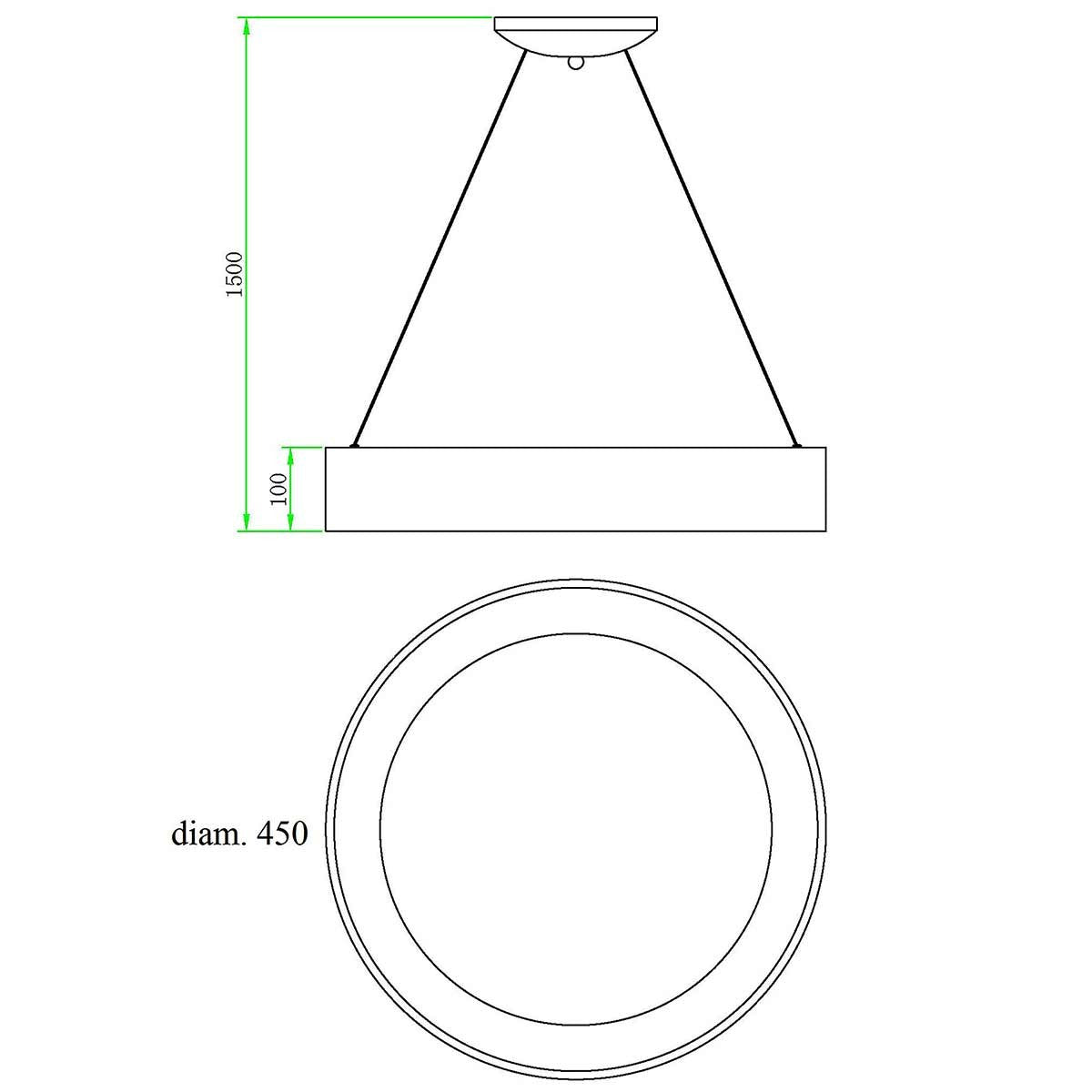 Dekoarte Lámpara Colgante LED Blanca 32W - Diseño Moderno Rebajas top