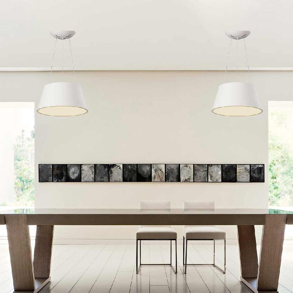 Dekoarte Lámpara Colgante Trapecio Color Blanco 36W LED Luz Cálida A++ Envío gratis