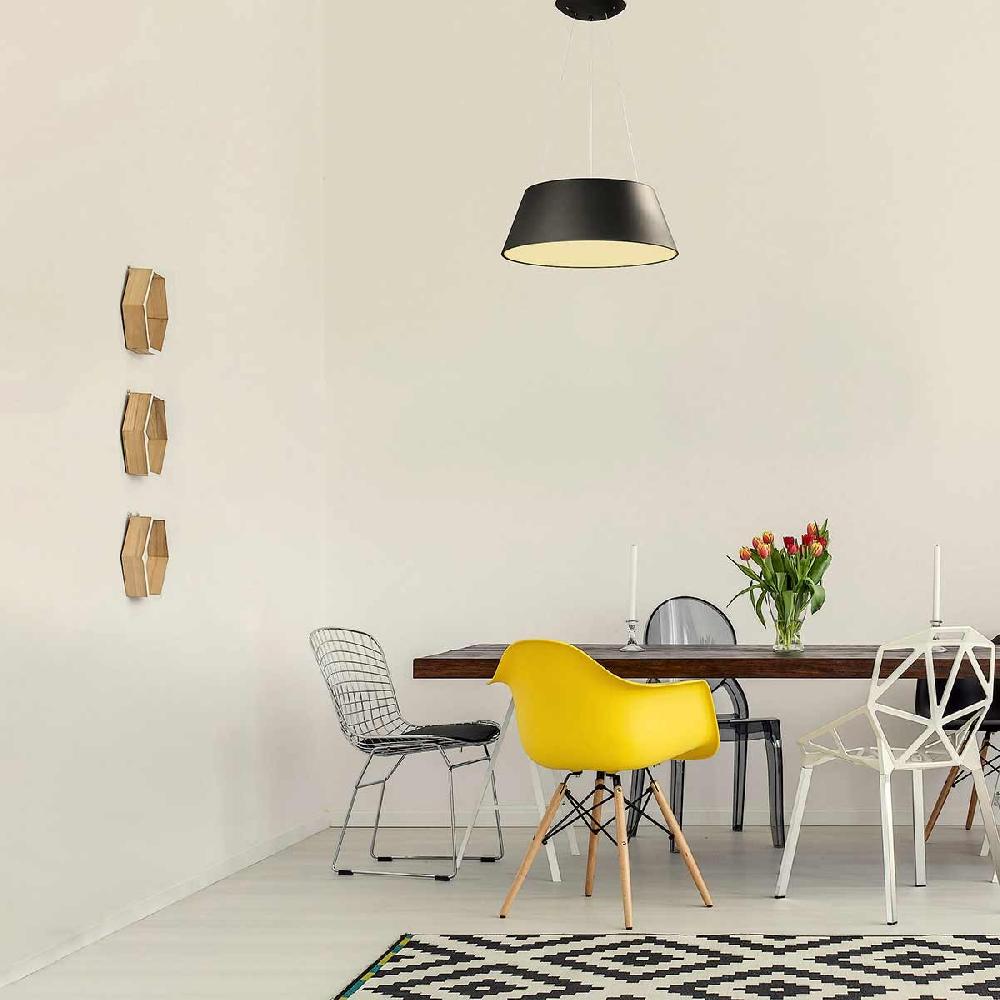 Dekoarte Lámpara Colgante Trapecio Color Negro 36W LED Luz Cálida A++ Envío gratis