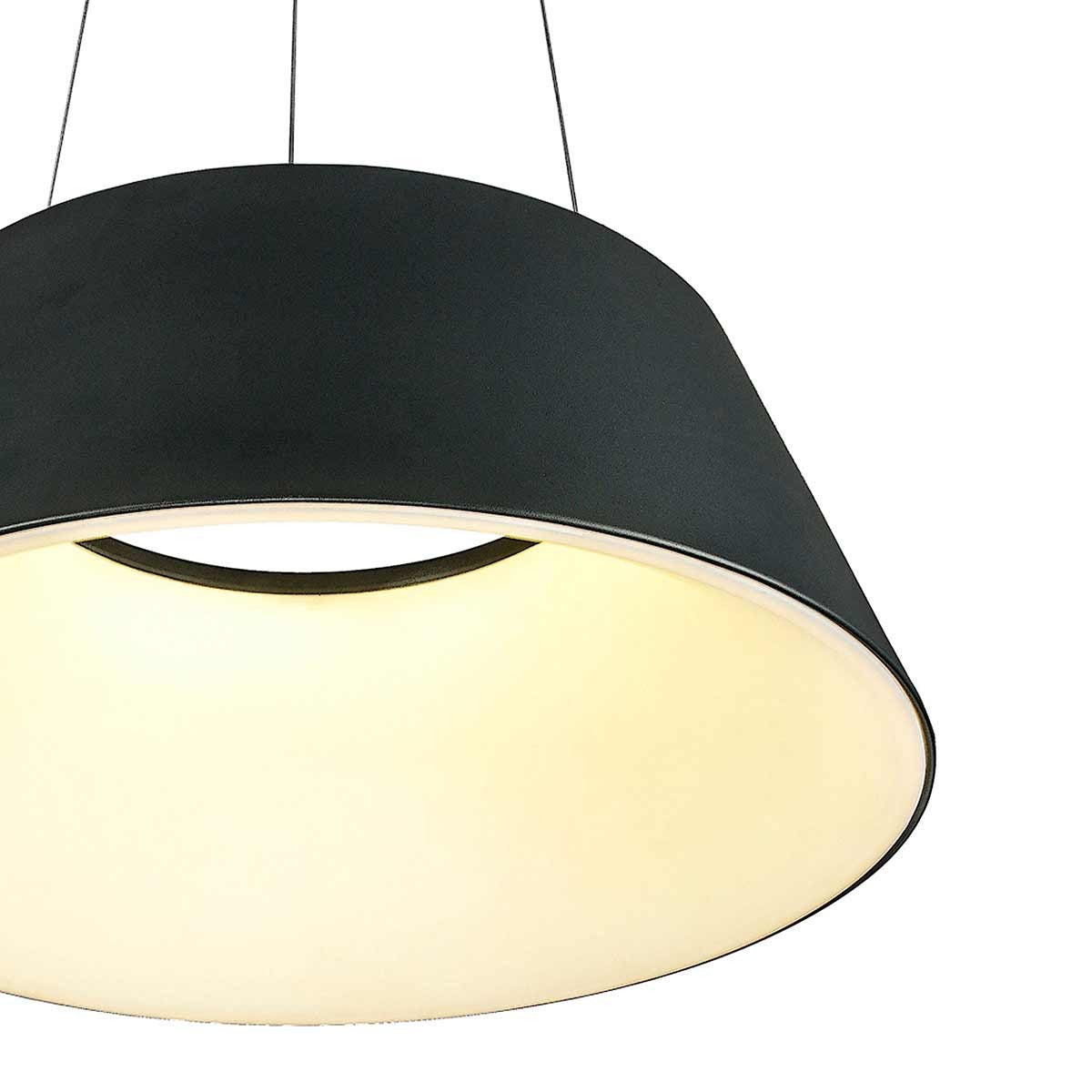 Dekoarte Lámpara Colgante Trapecio Color Negro 36W LED Luz Cálida A++ Envío gratis