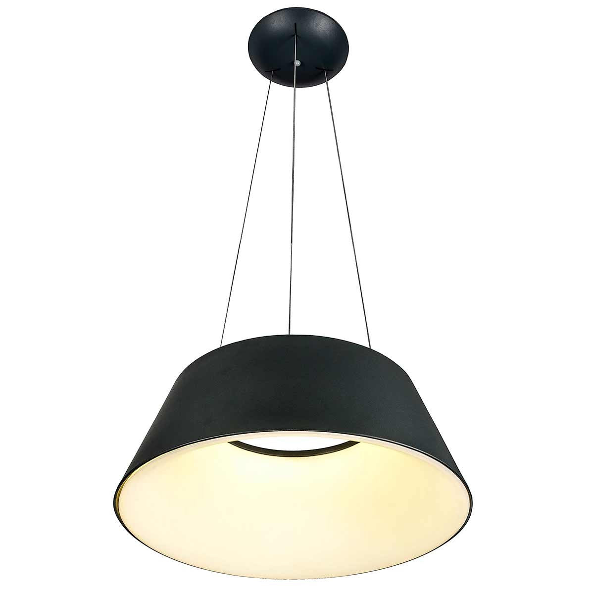 Dekoarte Lámpara Colgante Trapecio Color Negro 66W LED Luz Cálida A++