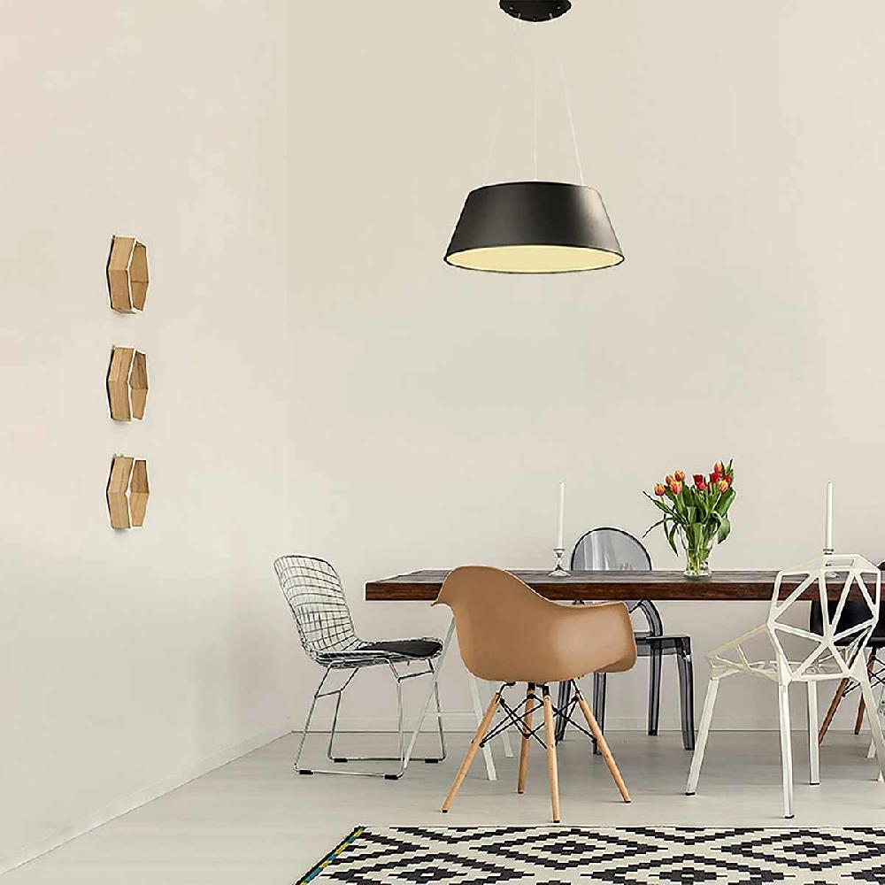 Dekoarte Lámpara Colgante Trapecio Color Negro 66W LED Luz Cálida A++ Últimos 3 días
