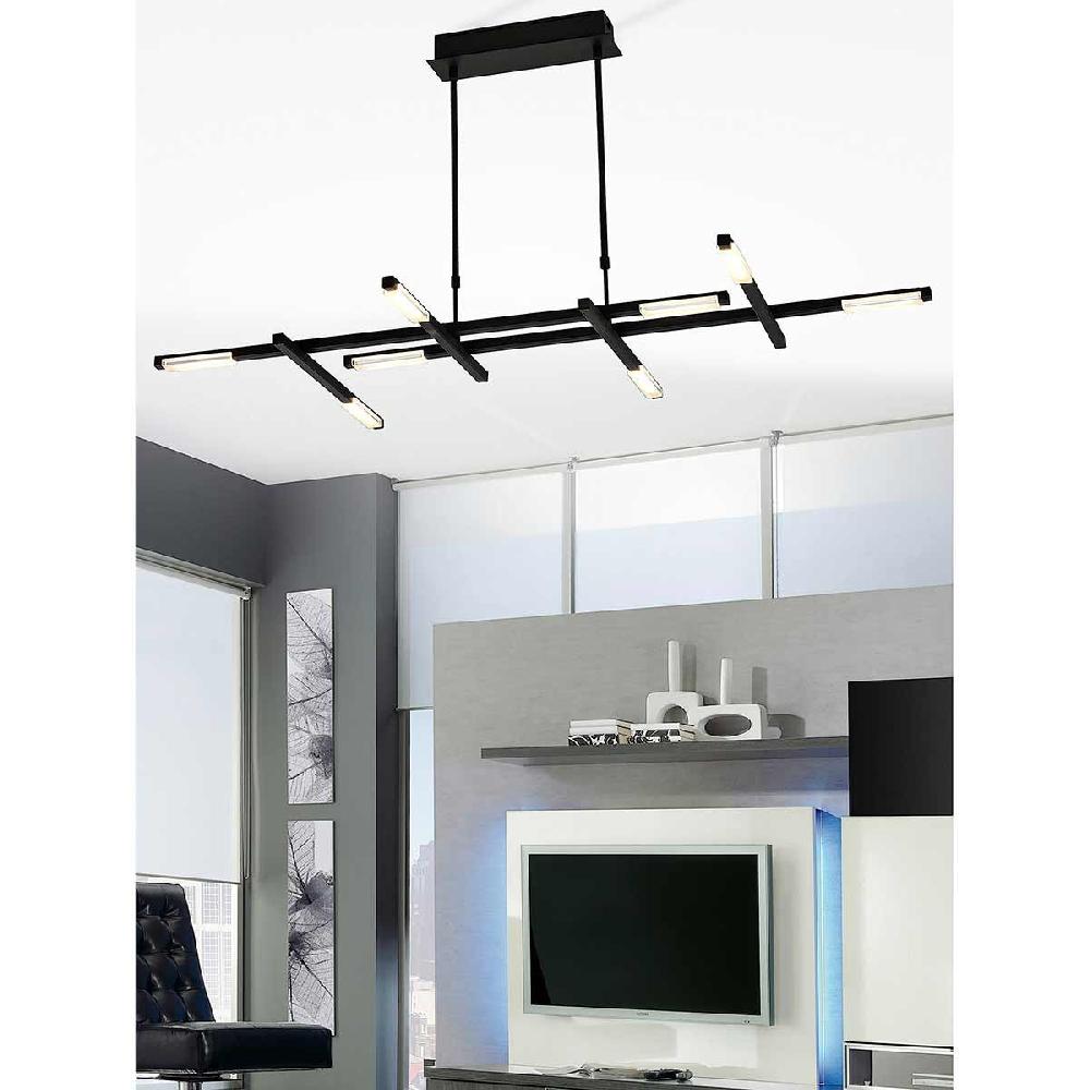 Dekoarte Lámpara Colgante Estilo Asimétrica Color Cromo LED 36W Luz Cálida 2700K Últimos 2 días
