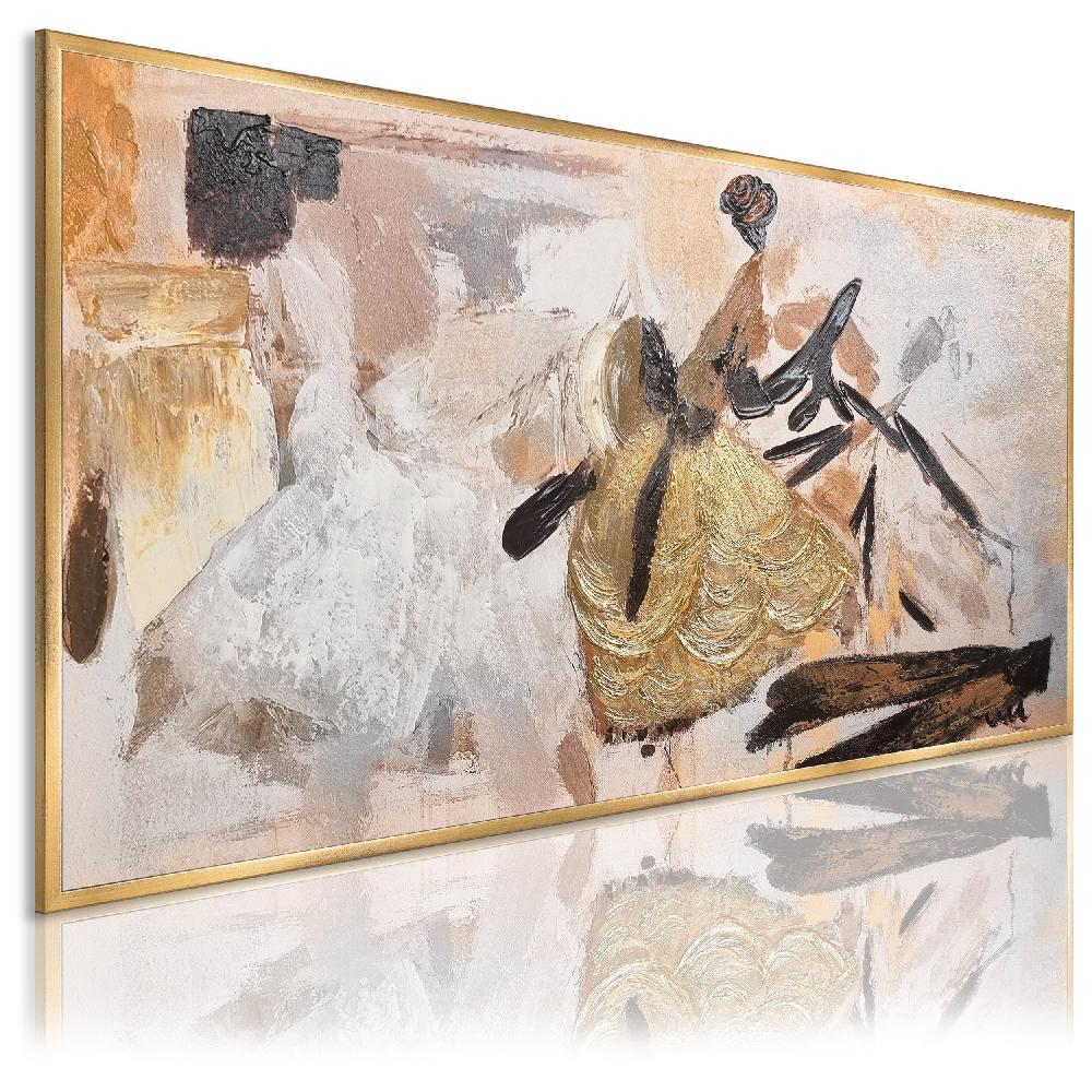 Dekoarte Cuadro pintado a mano bailarinas abstractas Superdescuento
