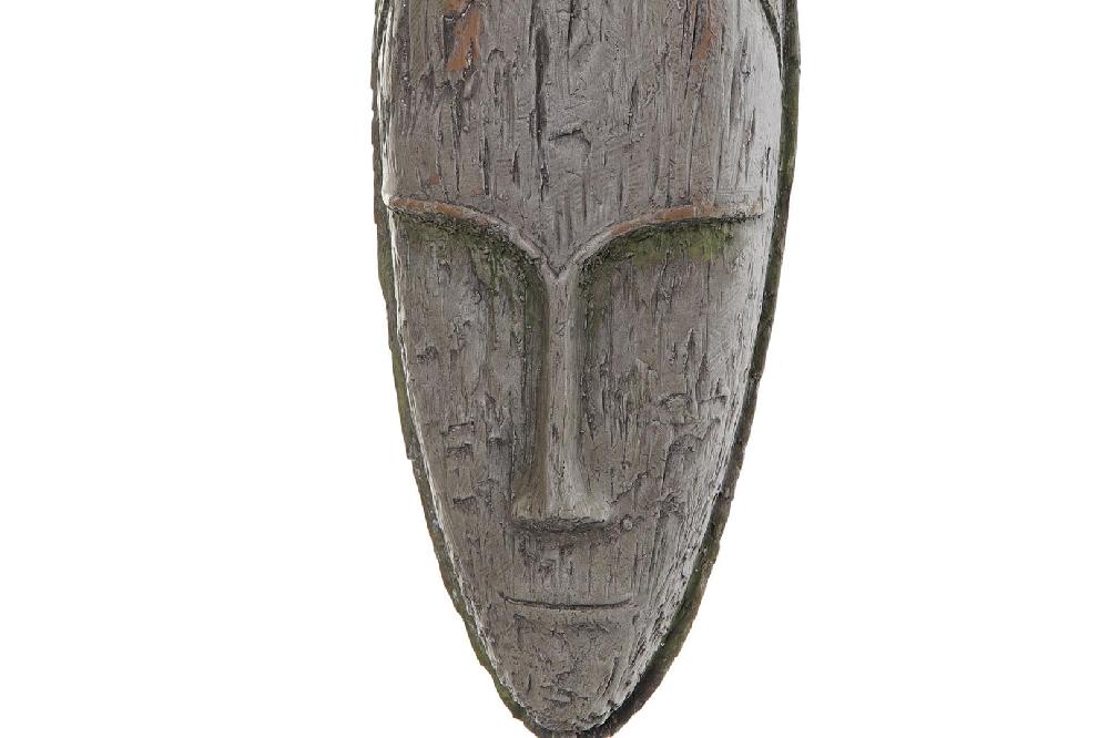 Dekodonia Figura Fibra Vidrio Metal Máscara Gris Grandes descuentos