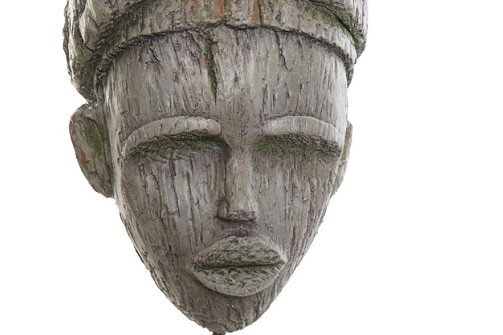 Dekodonia Figura Fibra Vidrio Metal Africana Gris Rebajas baratas