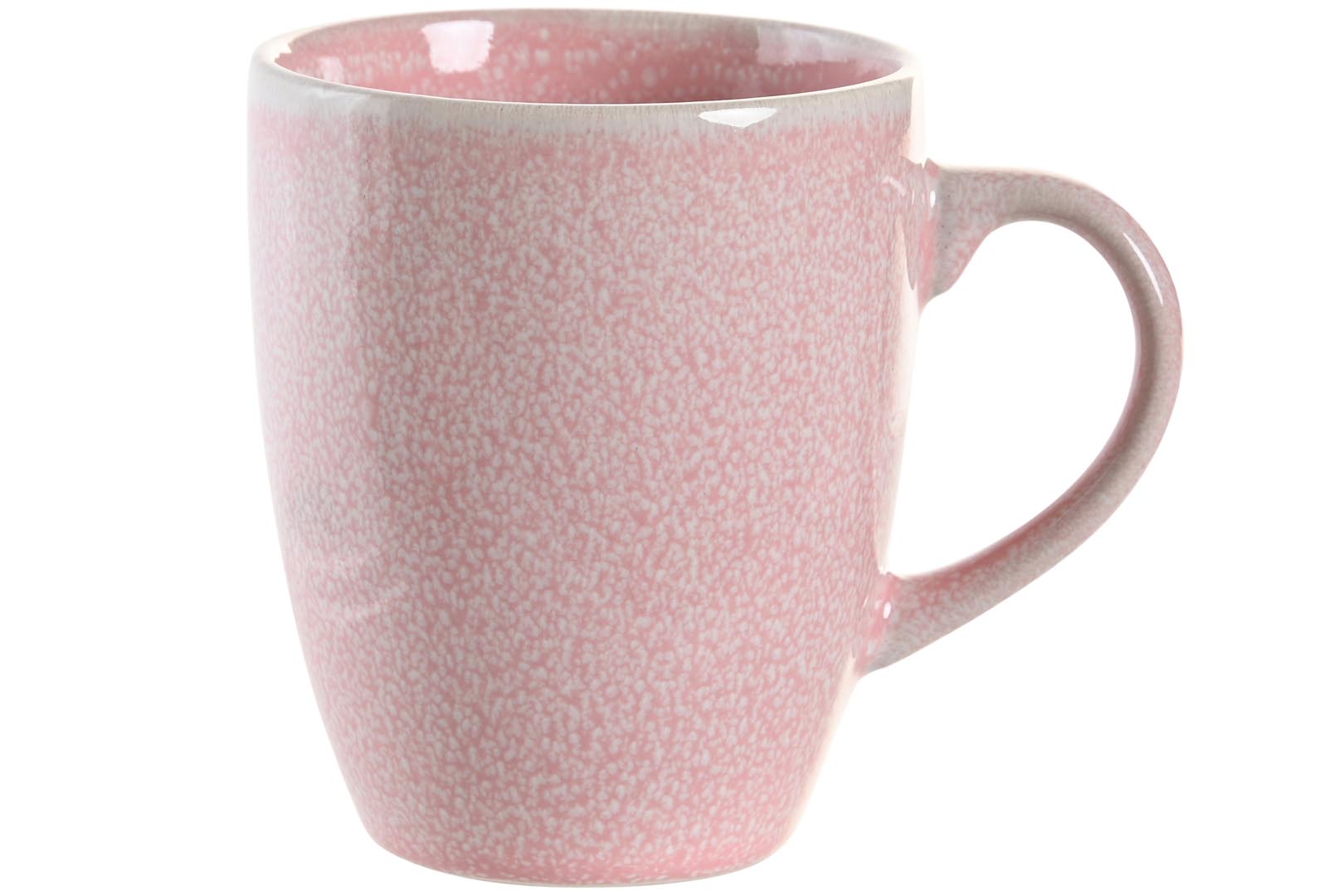 Dekodonia PACK SEIS TAZAS GRES ESMALTADO ROSA