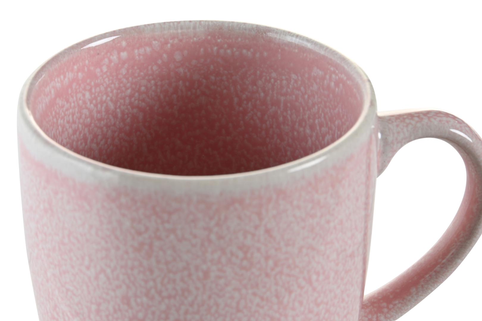 Dekodonia PACK SEIS TAZAS GRES ESMALTADO ROSA Liquidación