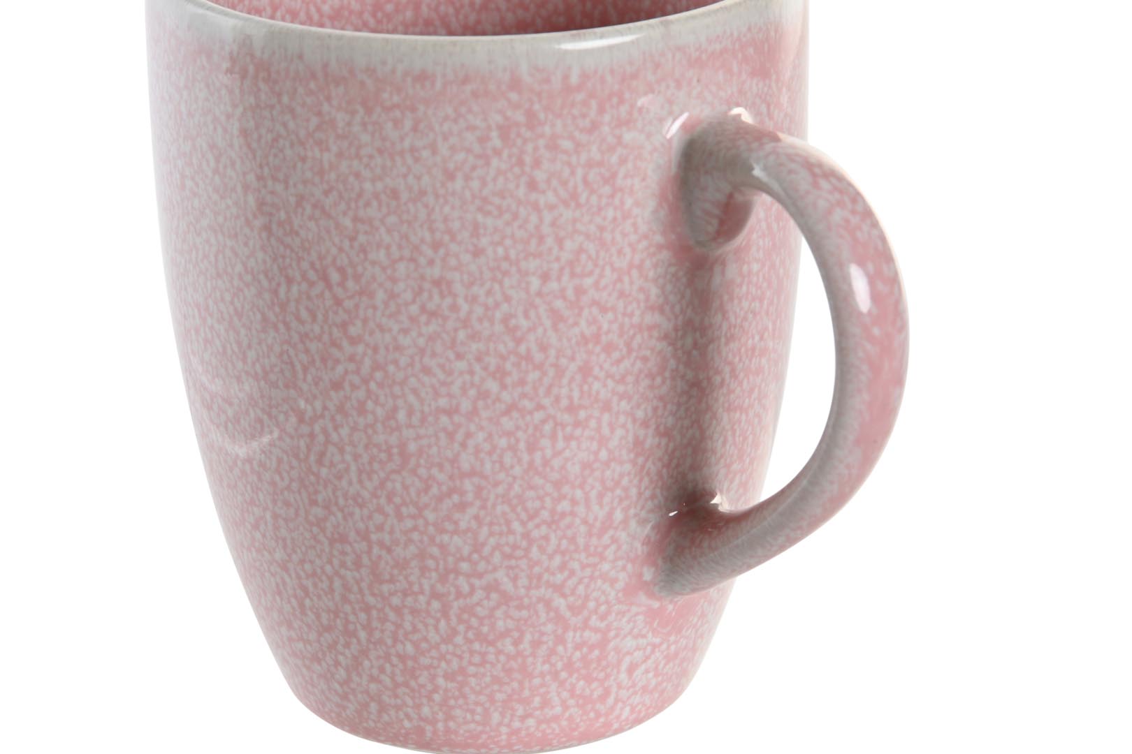 Dekodonia PACK SEIS TAZAS GRES ESMALTADO ROSA Liquidación