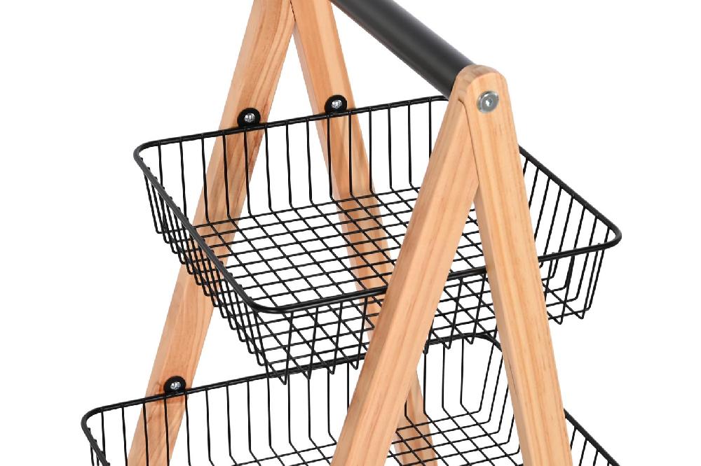 Dekodonia CARRO FRUTERO PINO Y ACERO NEGRO Rebajas top
