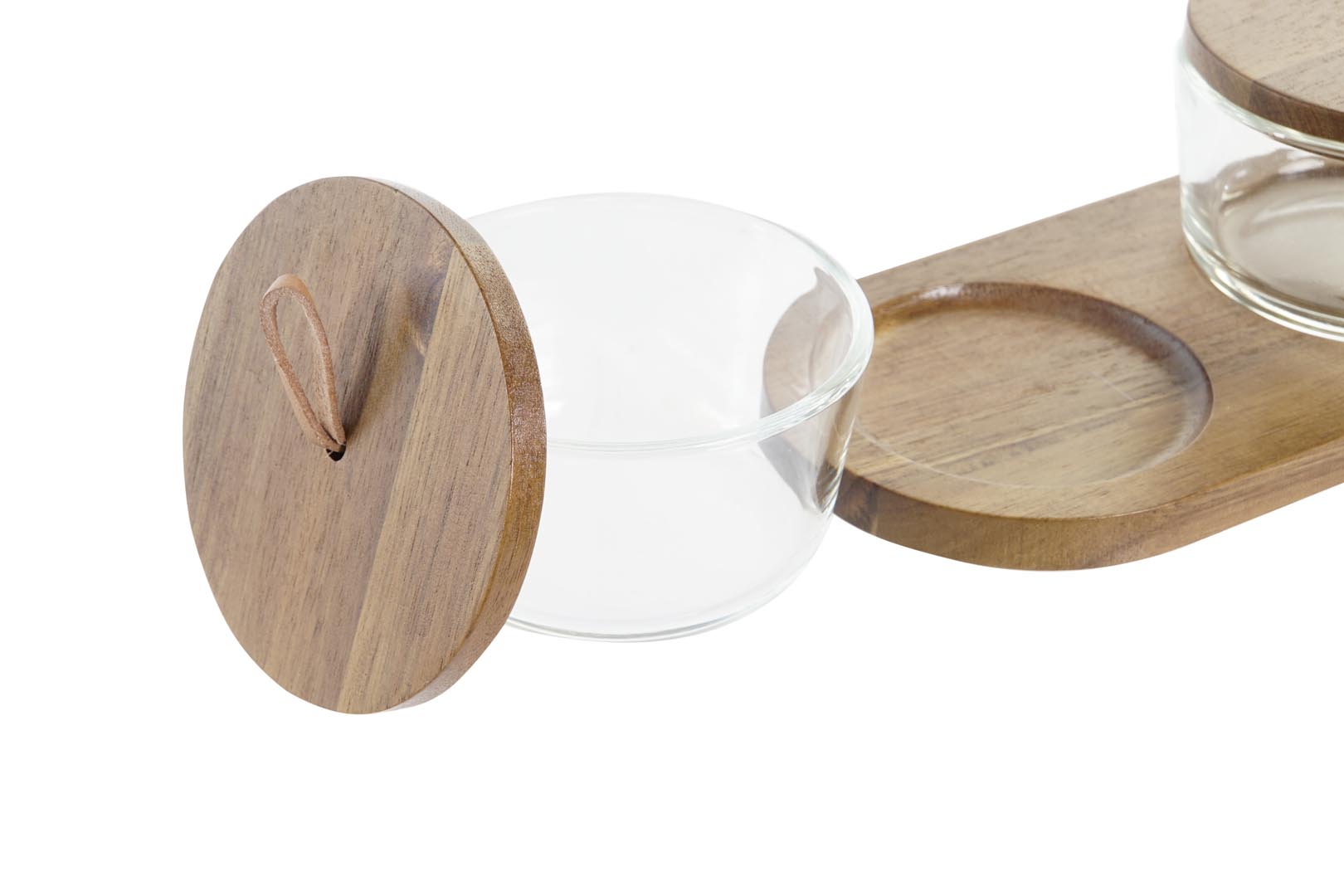 Dekodonia SET DOS BOTES ACACIA CON BANDEJA Precio de fábrica