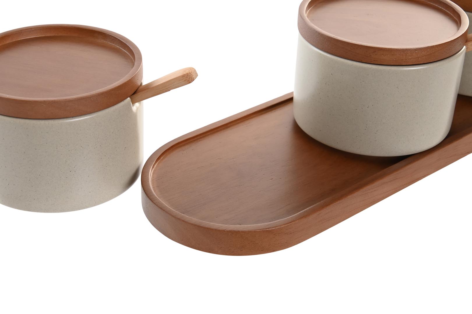 Dekodonia SET TRES AZUCAREROS CON CUCHARA BEIGE Liquidación