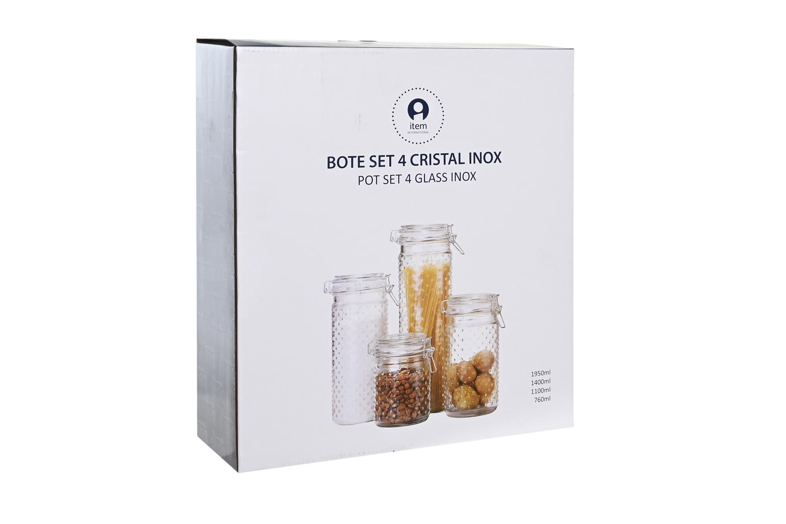 Dekodonia PACK CUATRO BOTES TAPA INOX Tienda de fábrica