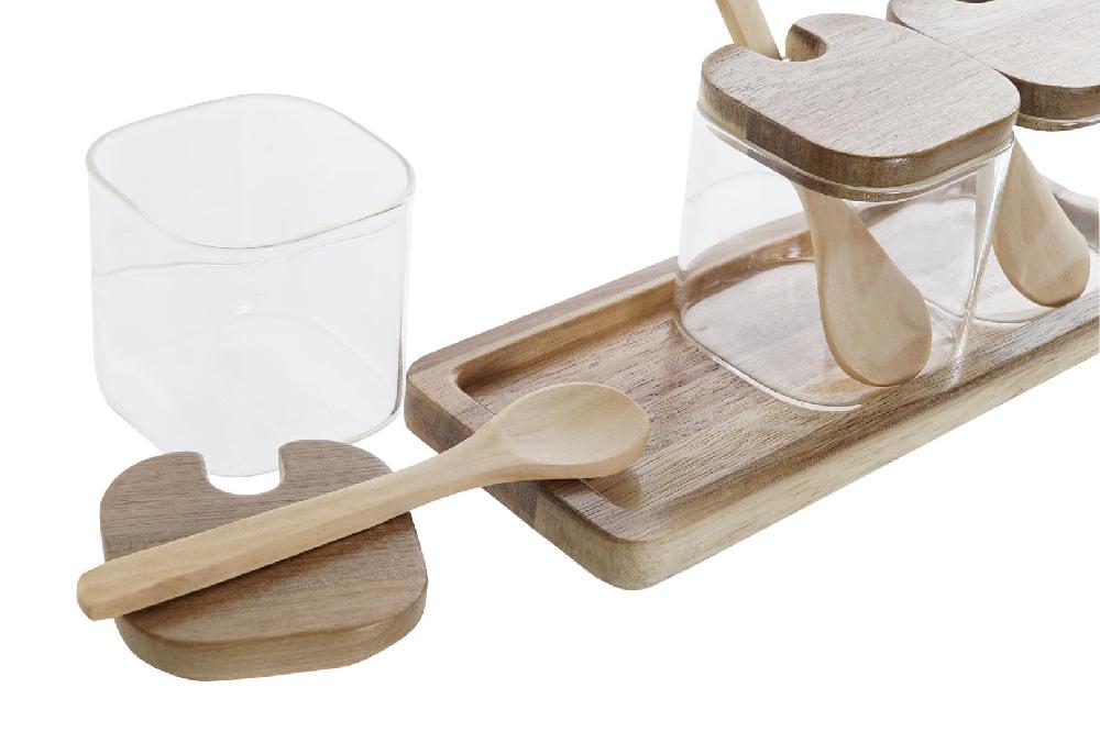 Dekodonia SET TRES AZUCAREROS BAMBÚ CON CUCHARA Oferta exclusiva