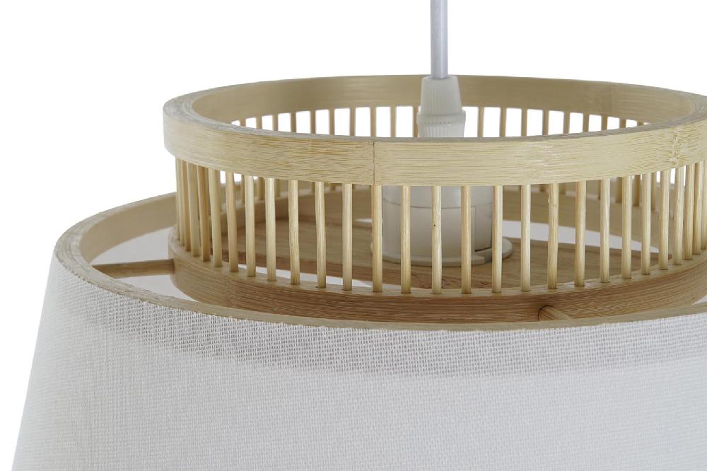 Dekodonia LÁMPARA TECHO BAMBÚ Y TELA BLANCA COMPRAR AHORA
