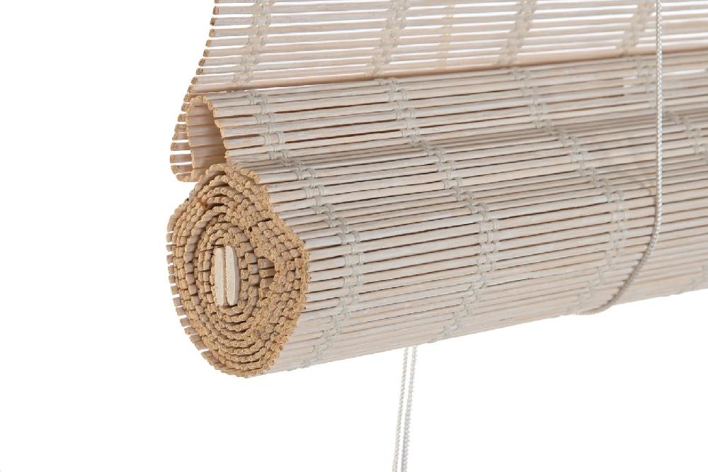 Dekodonia ESTOR BAMBÚ ENROLLABLE BARNIZADO BLANCO 60CM En línea