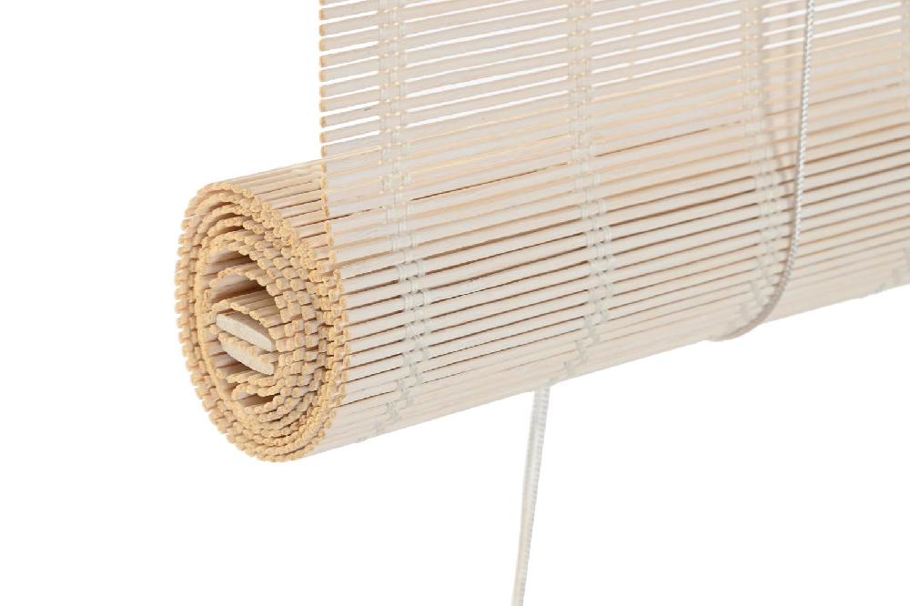 Dekodonia ESTOR BAMBÚ ENROLLABLE BARNIZADO BLANCO 90CM Rebajas