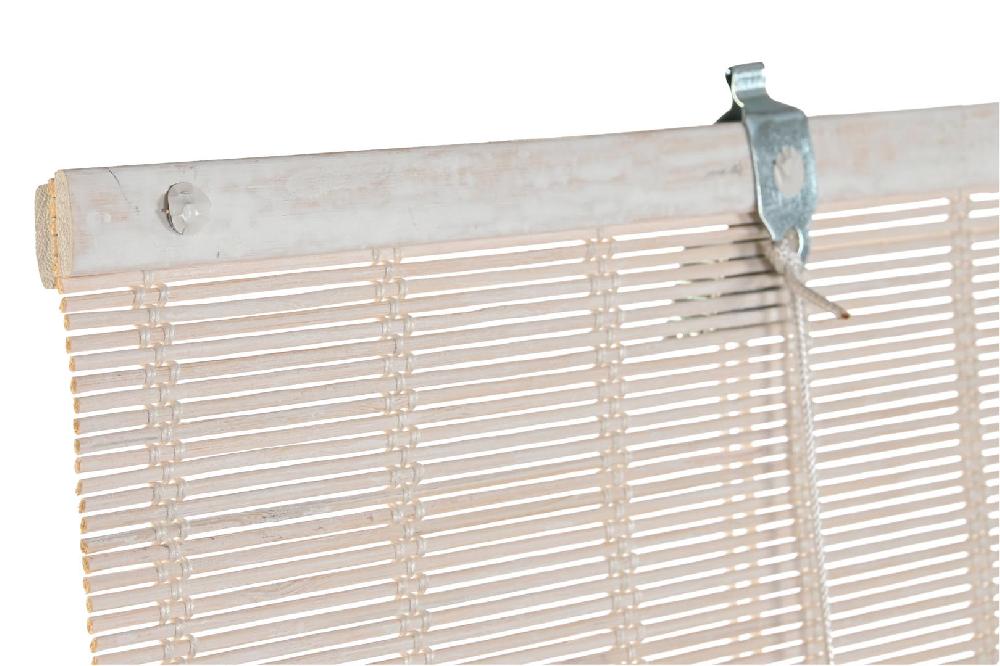 Dekodonia ESTOR BAMBÚ ENROLLABLE BARNIZADO BLANCO 120CM Venta caliente