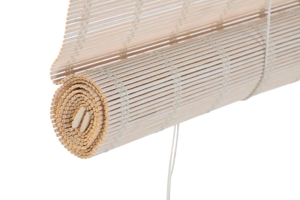 Dekodonia ESTOR BAMBÚ ENROLLABLE BARNIZADO BLANCO 120CM Venta caliente