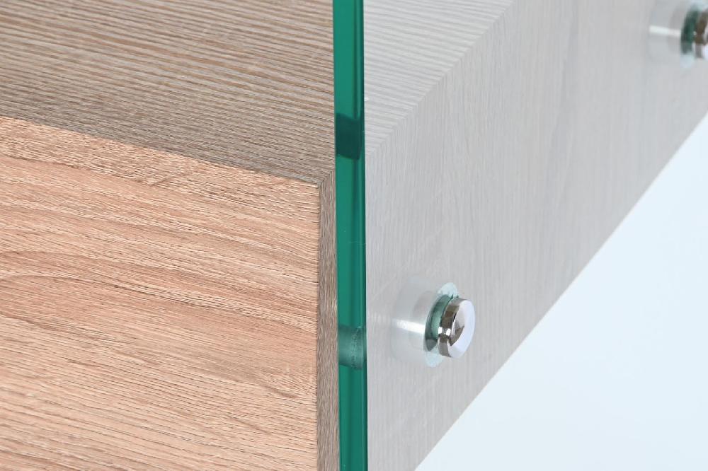 Dekodonia CONSOLA CRISTAL Y MADERA MARRÓN Mejor oferta