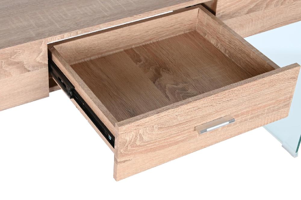 Dekodonia CONSOLA CRISTAL Y MADERA MARRÓN Mejor oferta