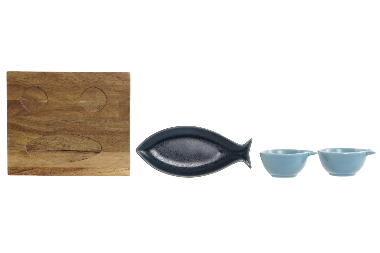 Dekodonia SET APERITIVO PORCELANA Y BAMBÚ PECES Outlet online