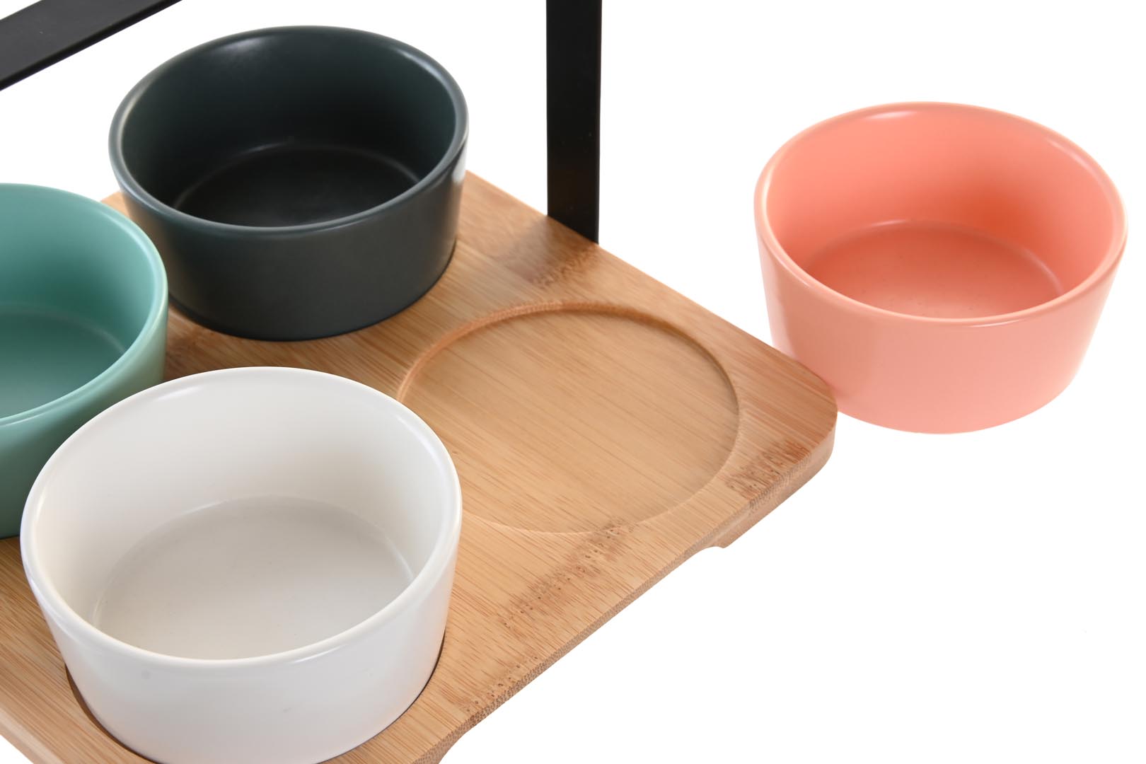 Dekodonia SET APERITIVO PORCELANA Y BAMBÚ GRANDE Gran oferta