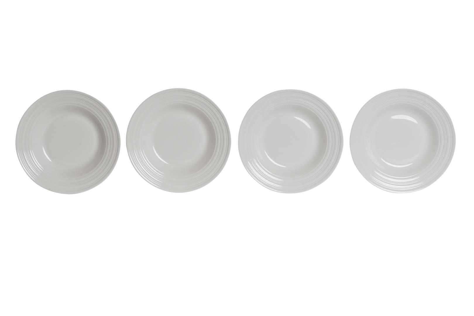 Dekodonia PACK OCHO PLATOS LLANOS MEDIANOS PORCELANA BLANCA