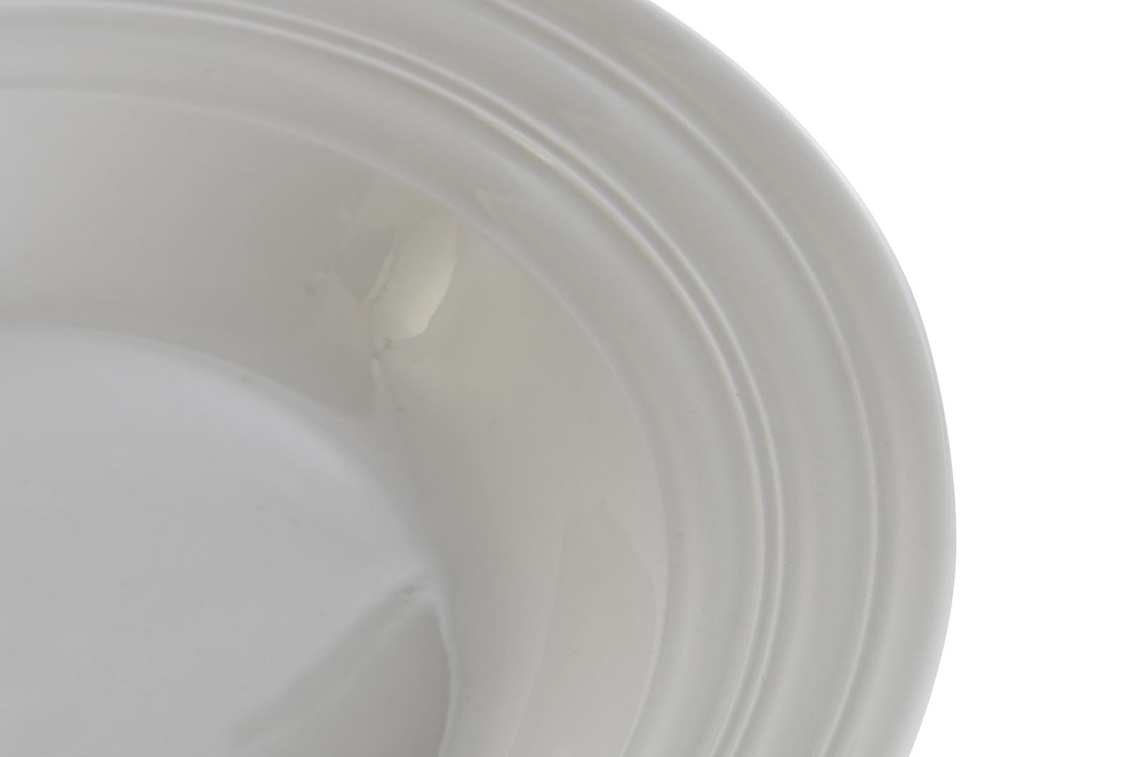 Dekodonia PACK OCHO PLATOS LLANOS MEDIANOS PORCELANA BLANCA Tienda