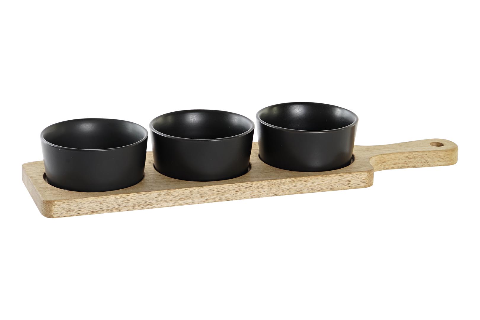 Dekodonia SET APERITIVO ACACIA Y GRES NEGRO